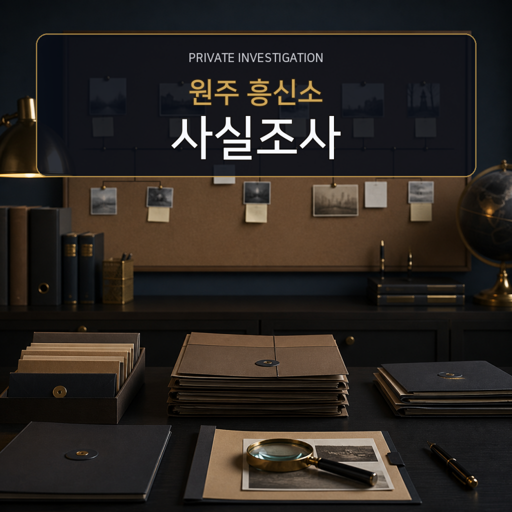 원주 사실관계 조사 전문 흥신소