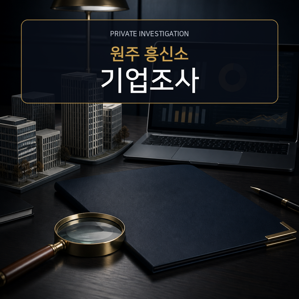 원주 기업·거래처 조사 전문 흥신소