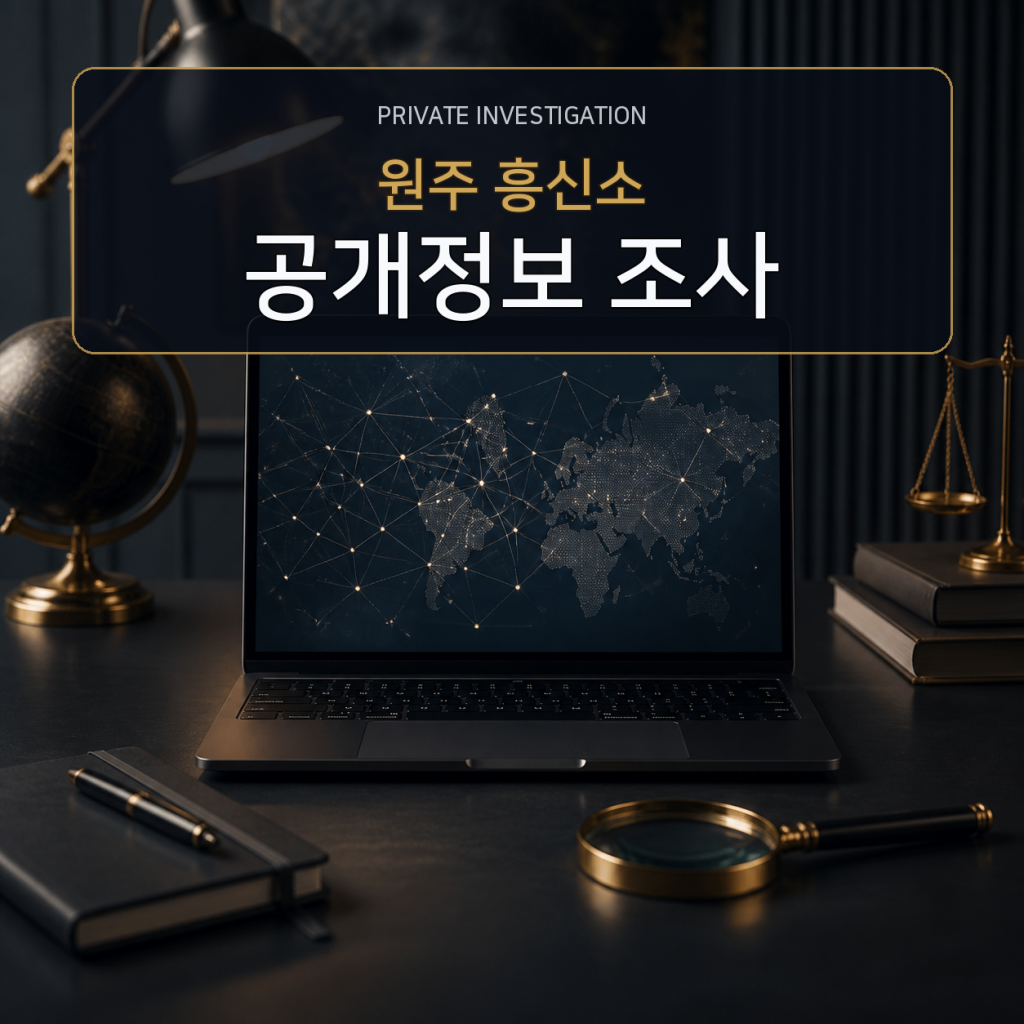 원주 디지털 공개정보 조사 전문 흥신소
