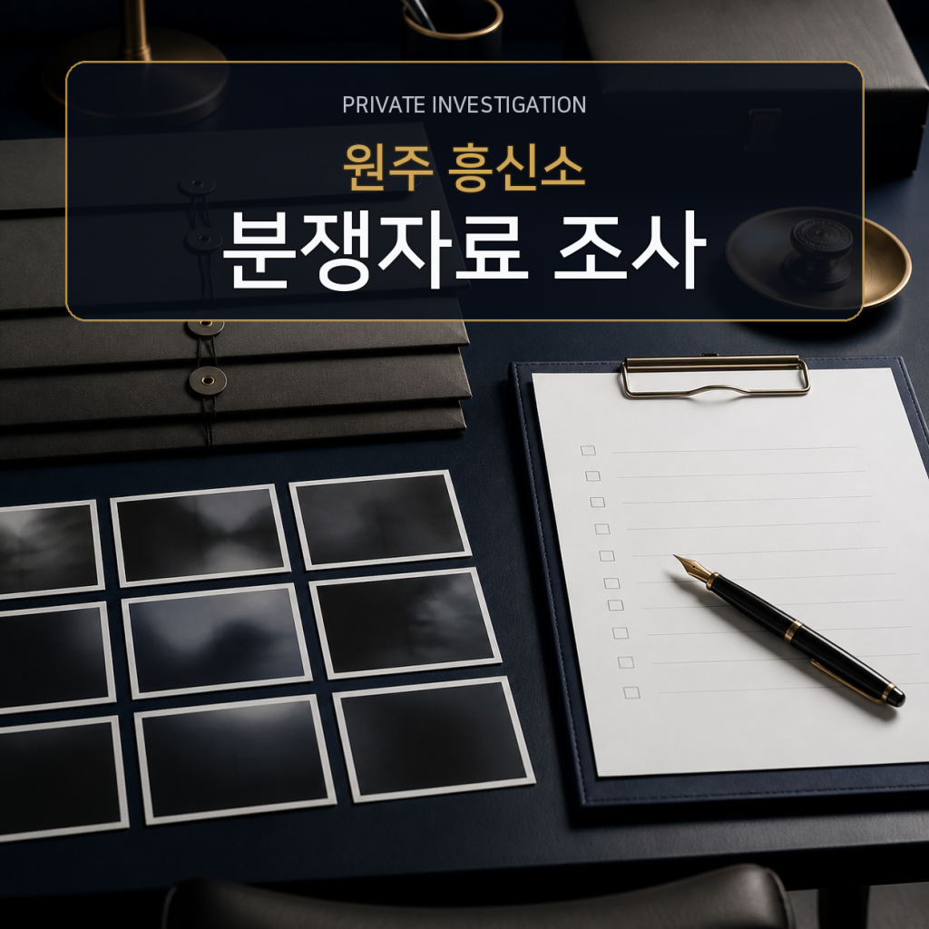 원주 분쟁자료 조사 전문 흥신소